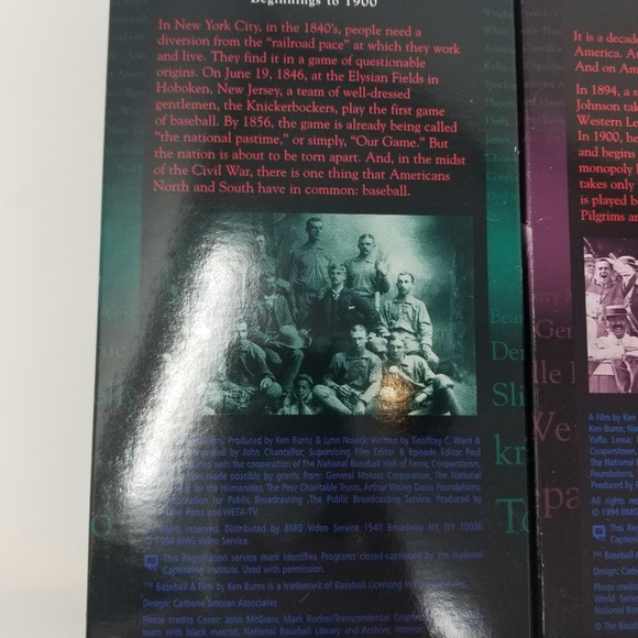 Legendary Ken Burns BASEBALL  9 Inning VHS Box Set Vintage Sports Docu-Series - Picture 12 of 13